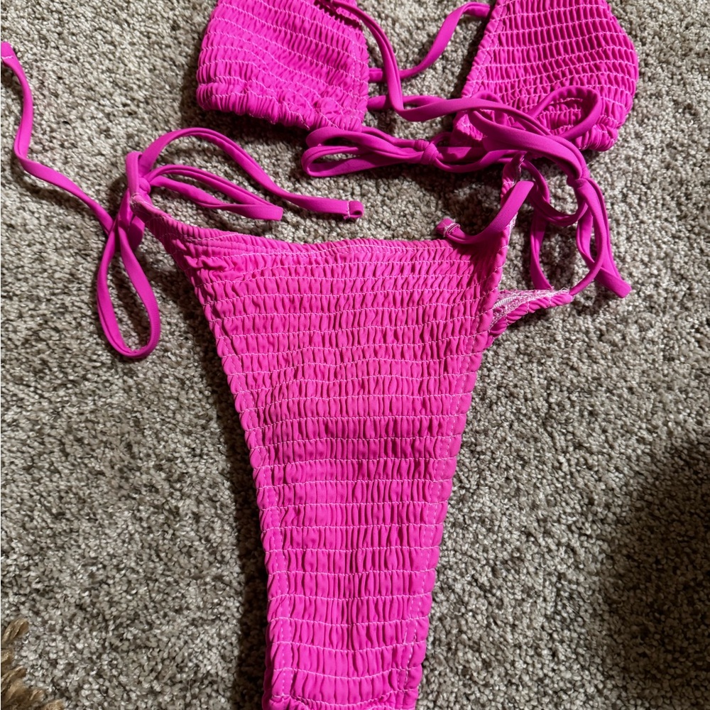 SHEIN Hot Pink Bikini Set